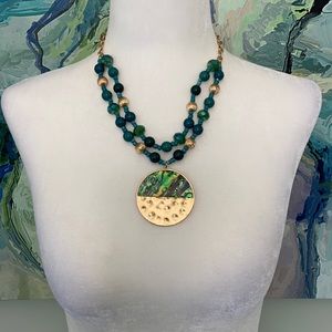 Jules B Designer Turquoise Beaded Necklace Rare